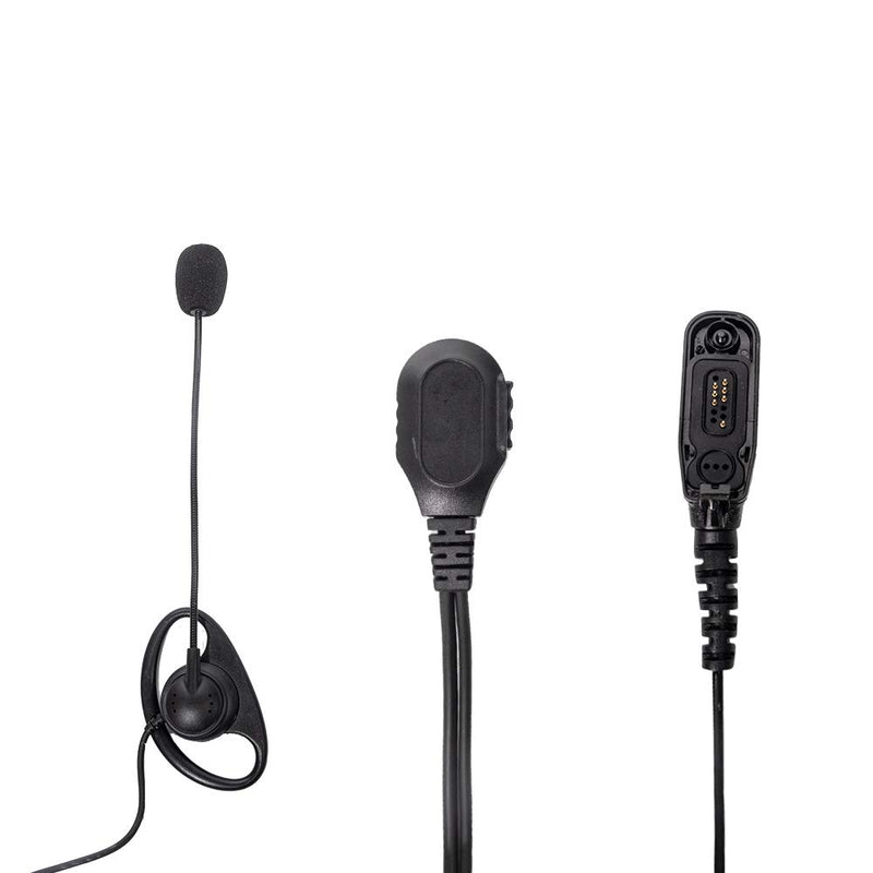 [Australia - AusPower] - Caroo D Shape Two Wire Earpieces Headset for Motorola Walkie Talkies Radios with Boom Mic PTT for APX6000 APX4000 APX7000 XPR6350 XPR6550 XPR7550 XPR7550e XPR7350 Two Way Radio 