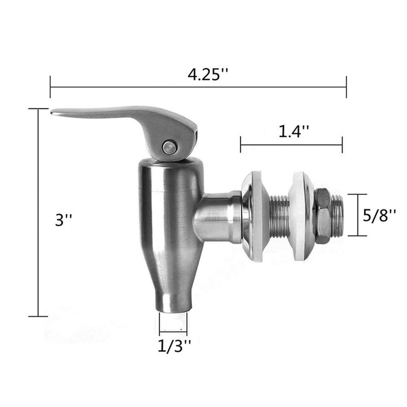 [Australia - AusPower] - VitaLifePower Stainless Steel Spigot For Beverage Dispenser Carafe, Beverage Dispenser Replacement SpigotFor Home Parties, Sun Tea, Water or Kombucha 