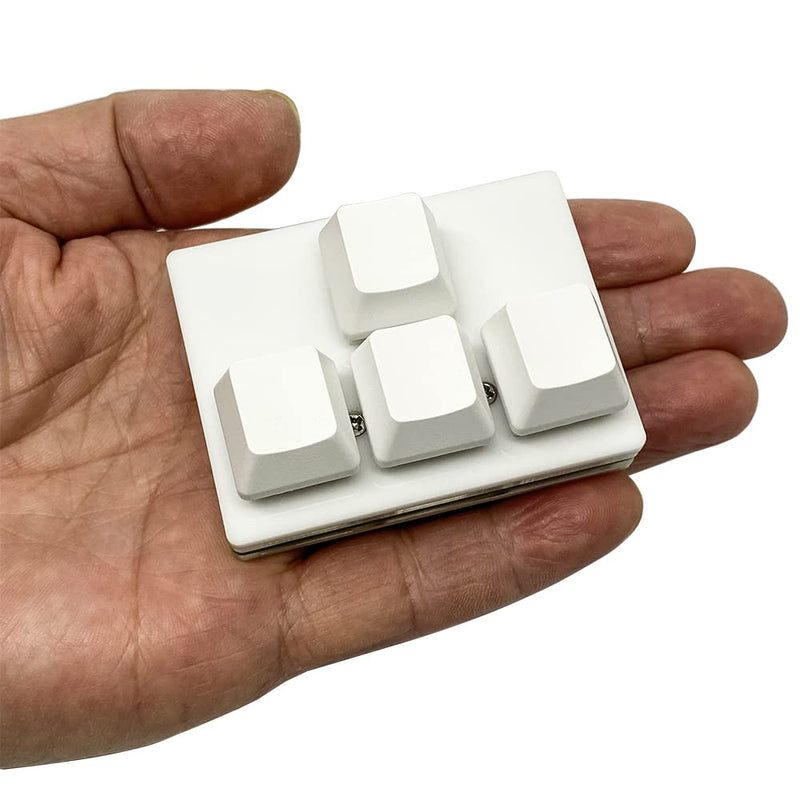 [Australia - AusPower] - USB Mini 4-Key Keypad One-Handed Mechanical Gaming Keyboard Programming Macro Pad RGB Keypad for Windows Mac OSU HID Standard Keyboard, Cherry Shaft, Hot Swappable Switch with 1.5m USB Cable 