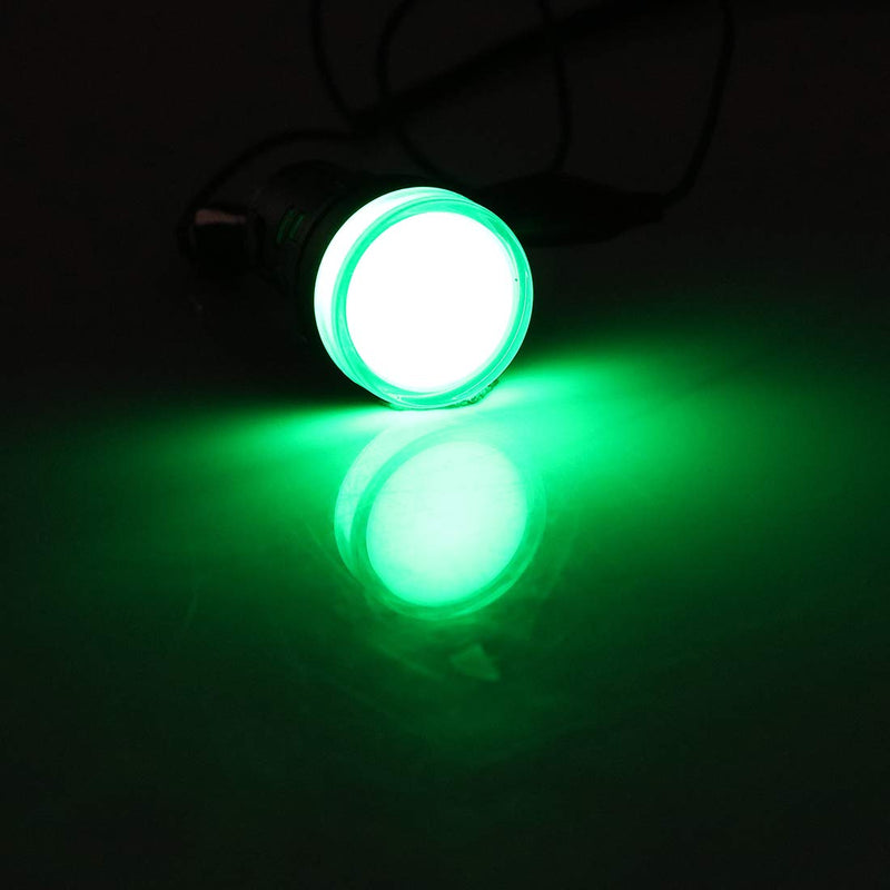 [Australia - AusPower] - uxcell 8Pcs Green Indicator Light AC/DC 110V, 22mm Panel Mount, for Electrical Control Panel, HVAC, DIY Projects 