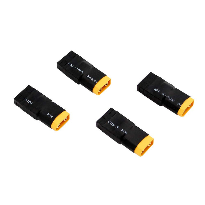 [Australia - AusPower] - 4pcs Compatible with TRX Female to XT60 / XT-60 Male Connector Adapter(BDHI-86) 