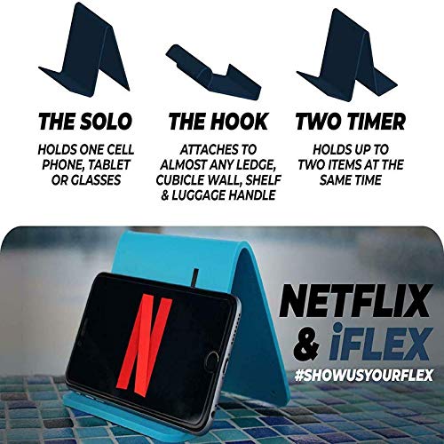 [Australia - AusPower] - iFLEX Adjustable Cell Phone Stand and Tablet Stand for Work and Home – Flexible Phone Holder Dark Navy Blue 