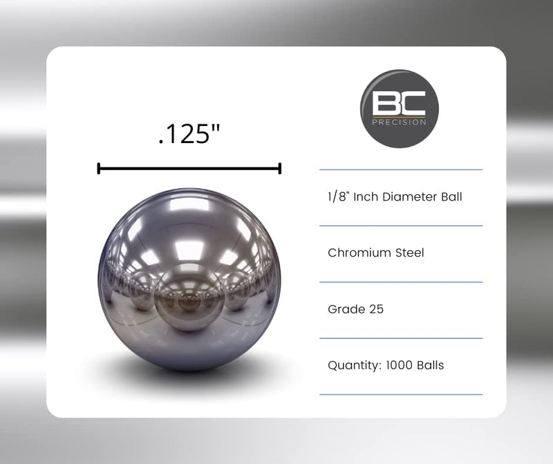 [Australia - AusPower] - 1000 1/8" Inch Chrome Steel Bearing Balls G25 