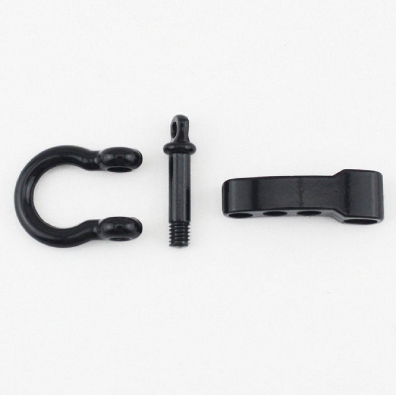 [Australia - AusPower] - Hewnda 10 Sets Stainless Steel Bow Shackle - of Alloy Umbrella Rope Buckle, Adjustable D Buckle Umbrella Rope Bracelet Buckle Survival U Shape （Black） 