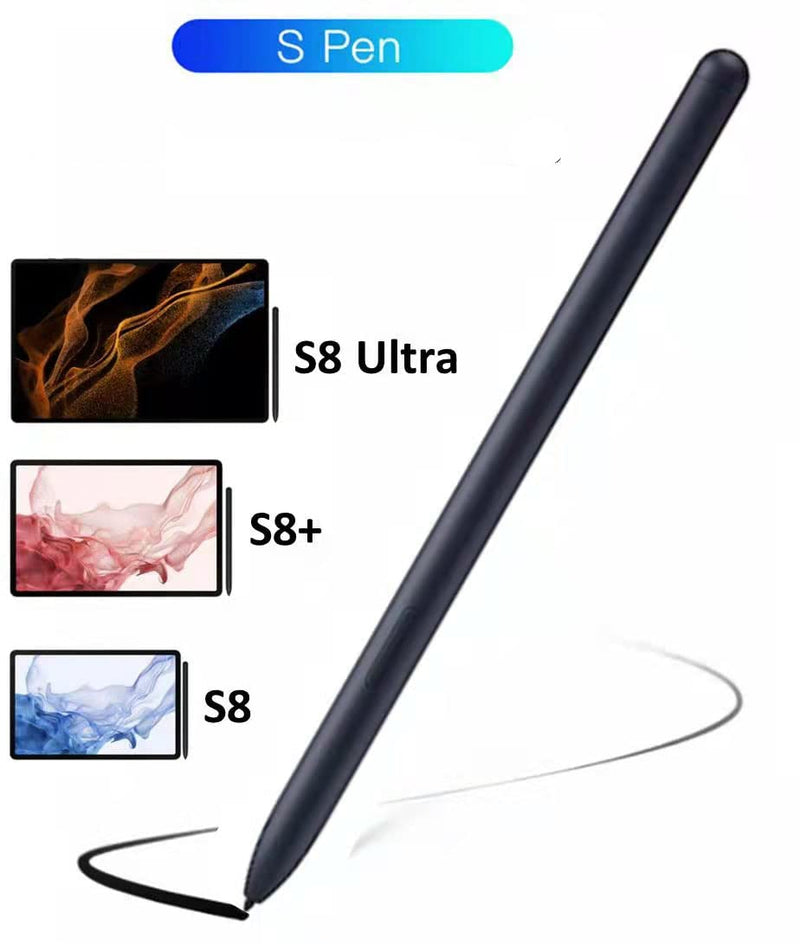 [Australia - AusPower] - Galaxy Tab S8 S Pen Replacement for Samsung Galaxy S8/S8 Plus/S8 Ultra (EJ-PT870BJEGUJ) Touch Pen Stylus Pen (Without Bluetooth) + Tips (Black) Black 