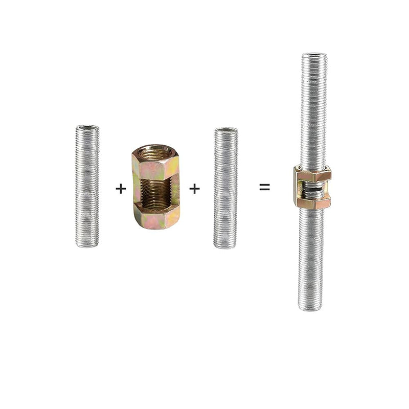 [Australia - AusPower] - ZYAMY 10PCS Cast Iron Hexagon Rotating Open End Nut M10 High Lamp Tube Galvanized Iron Repair Parts for Threaded Pipe Joint Screw Lighting Extension Rod Joint 25mm 