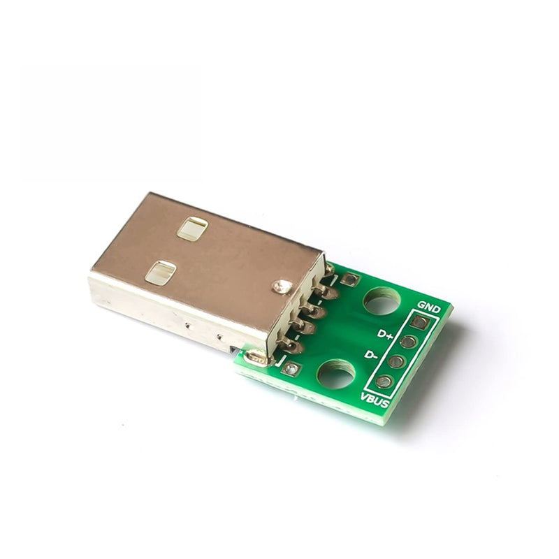 [Australia - AusPower] - #10Gtek# USB-A Male to DIP Breakout Board Adapter, 4 pin for 2.54mm PCB Board Module, Pack of 10 x10 