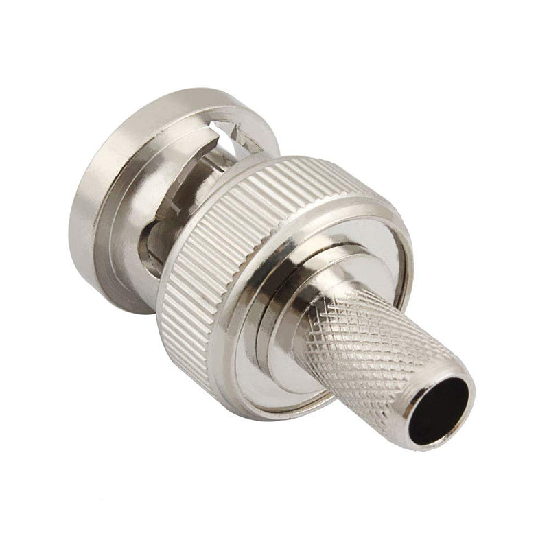 [Australia - AusPower] - （Pack of 10）BNC Male Q9 Plug Crimp for RG8X RG-8X LMR240 Cable Straight RF Coaxial Adapter Connector, Eifagur 