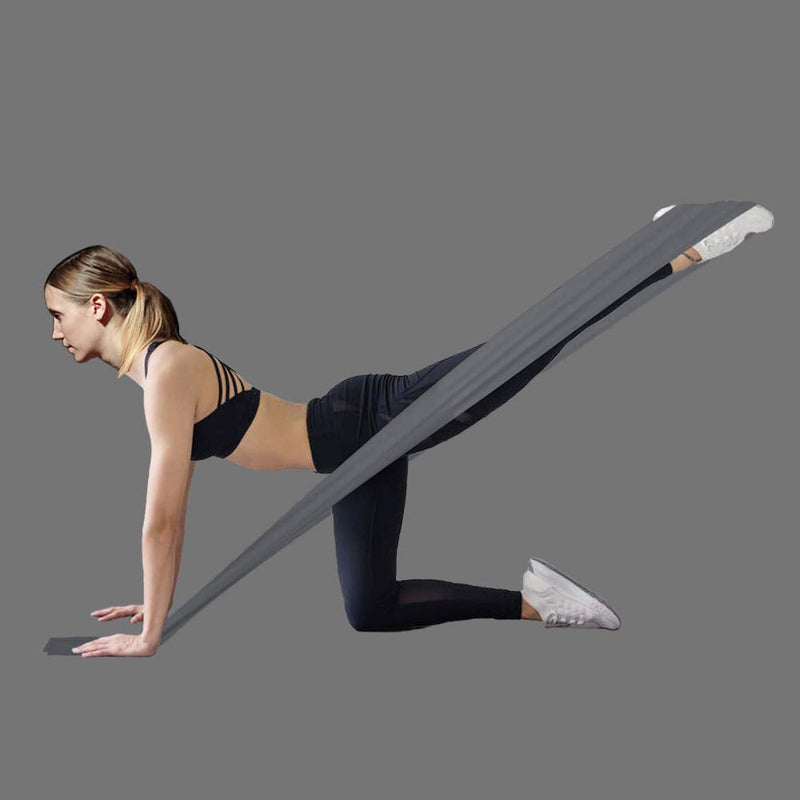 [Australia - AusPower] - A AZURELIFE Resistance Bands Set, Professional Non-Latex Elastic Exercise Bands, 5 ft. Long Stretch Bands for Physical Therapy, Yoga, Pilates, Rehab, at-Home or The Gym Workouts, Strength Training Gray 