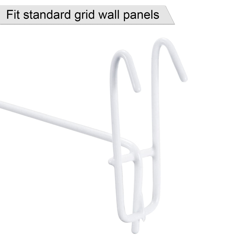 [Australia - AusPower] - MECCANIXITY Grid Wall Display Hooks Store Garage Storage Wall Organizers 4 Inch White, Pack of 30 