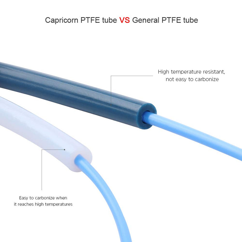 [Australia - AusPower] - Capricorn Bowden PTFE Tubing 1M XS Series 1.75MM Filament with 2X PC4-M6 & 2X PC4-M10 Pneumatic Fittings & Tube Cutter for Creality Ender 3 V2/ Ender 3/ Ender 3 Pro/Ender 5/ CR-10/10S 3D Printer 