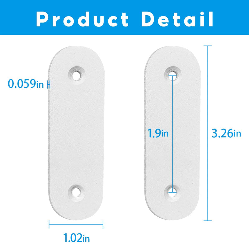 [Australia - AusPower] - Doorbell Blanking Plate Cover, Metal Doorbell Button Location Cover Plate, Doorbell Chime Cover, Door Bell Cover for Wall Inside, Cover the Hole From Your Old Doorbell Button (White) Pack of 1 White 