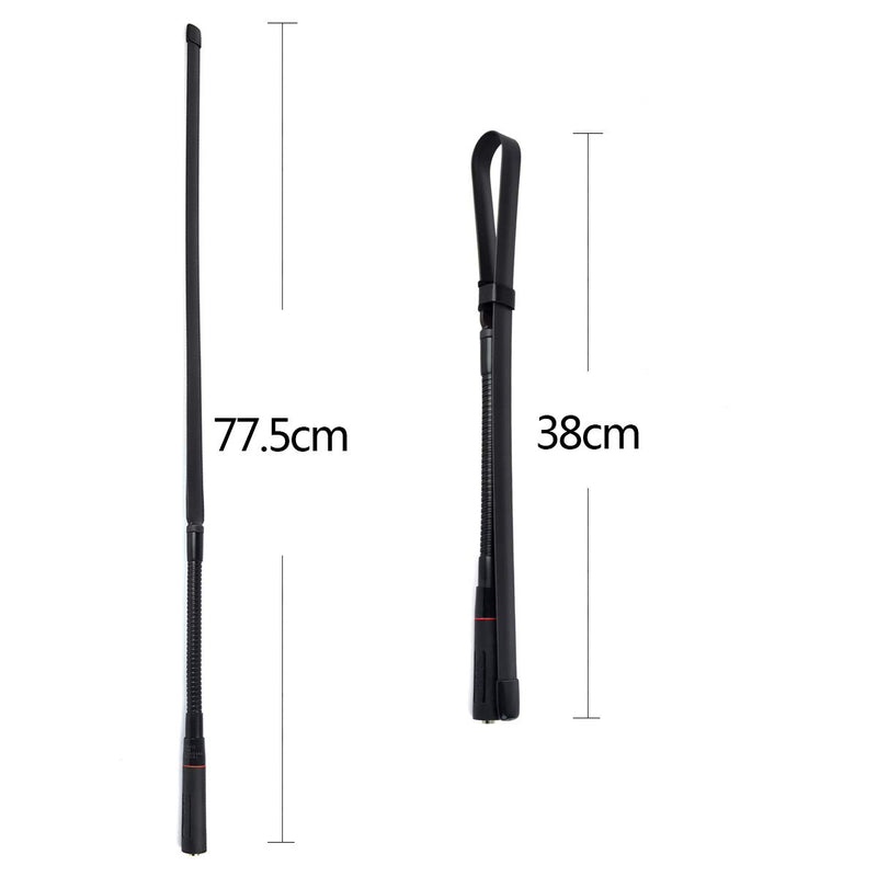 [Australia - AusPower] - TWAYRDIO 31inch 3.0/5.0dBi Gooseneck Foldable CS Tactical Antenna Dual Band 2M/70cm 144Mhz/430Mhz SMA Male Walkie Talkie Antenna for TYT MD-380 YAESU Wouxun Retevis RT82 Icom 2 Way Radio 