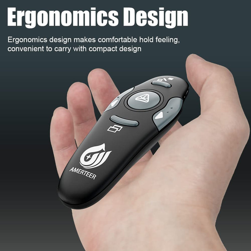 [Australia - AusPower] - AMERTEER Wireless Presenter, PPT Controller Presentation Remote Control Laser Pointer USB Mouse Clicker Flip Pen 