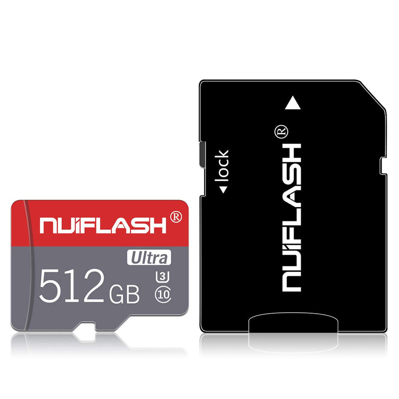 [Australia - AusPower] - 512GB Micro SD Card Class 10 Memory Card High Speed with SD Card Adapter 512GB for Camera, Phone, Computer,Tablet, Drone, Dash Came 512GB 