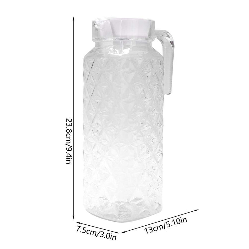 [Australia - AusPower] - Water Containers, Pitcher Carafes, Household Heat Resistant Fall Resistance Tea Hotel Beverages for Juice Restaurant Home(Transparent, 1.1 liters 1-50) 