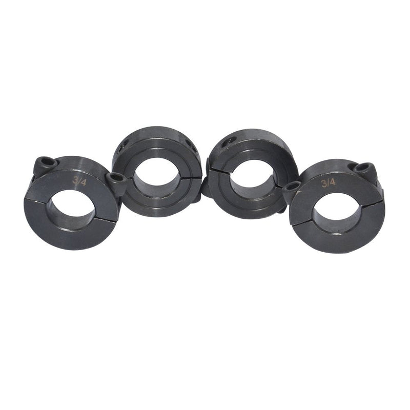 [Australia - AusPower] - KZNANZN 5/8" Bore OD 1-5/16" Shaft Collars Double Split Black Oxide Set Screw Style 4Pcs 5/8" Double Split Clamp-On 