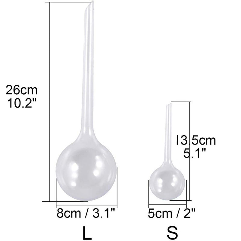 [Australia - AusPower] - FAMIONE Plant Watering Globes, 10pcs Automatic Self-Watering Bulbs, Garden Flower Water Drip Irrigation Device Plastic Balls for Plant Clear 