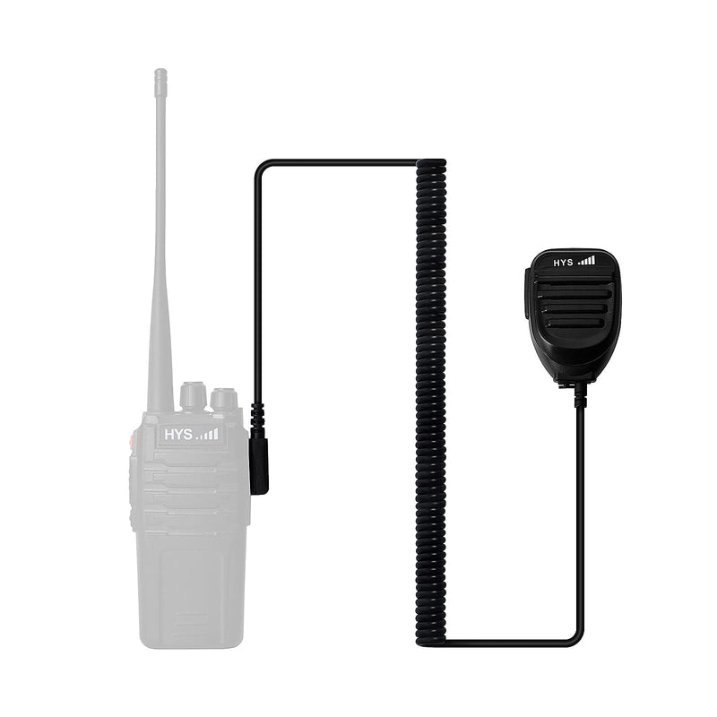 [Australia - AusPower] - HYS Handheld Speaker Shoulder Microphone HT Mic with 7.5ft Cable for Baofeng UV-5R Series BF-888S Retevis H-777 RT22 RT21 TYT Kenwood TK-240 TK-250 TK-255 Wouxun KG-659 KG-669 Plus Walkie-Talkie 