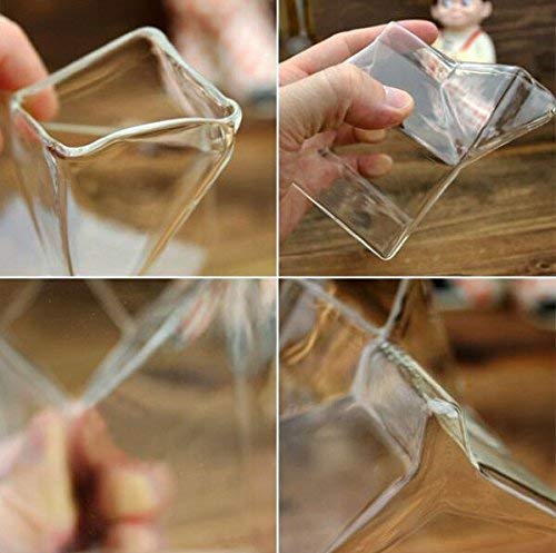 [Australia - AusPower] - Glass Milk Carton, Kawaii Aesthetic Clear Cup, Cute Mini Creamer Container - Small Gift Choice Pack of 1(Clear) 