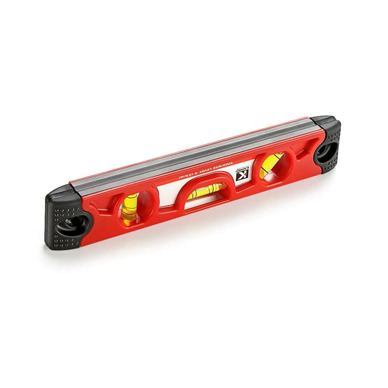 [Australia - AusPower] - Kapro - 227 Toolbox Level - 9-Inch - for Leveling and Measuring - Features V-Groove, Magnet Strip, Rubber End Caps, and Colored Vials 