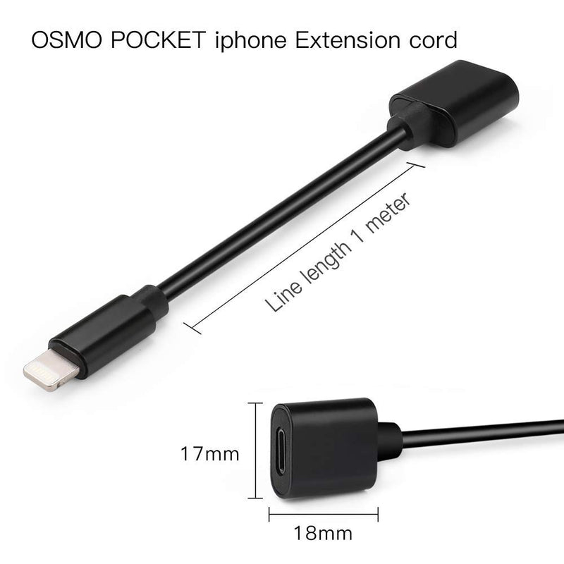 [Australia - AusPower] - Universal Type-C USB Extension Cord Female Connector Adapter Cable Compatible with DJI OSMO Pocket Accessories (iPhone Extension Cord) iphone Extension Cord 