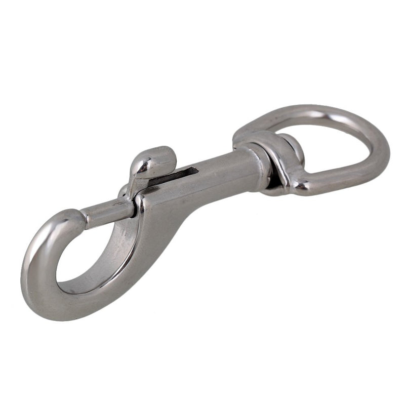 [Australia - AusPower] - BQLZR 90mm Silver Keychain Strap 304 Stainless Steel Round Swivel Swivel-Eye Bolt Snap Hook 