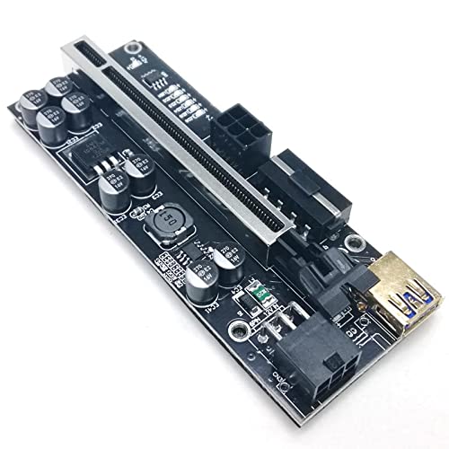 [Australia - AusPower] - Genérico [ABASTO]PCIE Riser Plus for Mining Crypto, v010 s Plus Pci e,6 Packs PCIE Extension Cable 1X a 16X with 5x1.65x0.78 