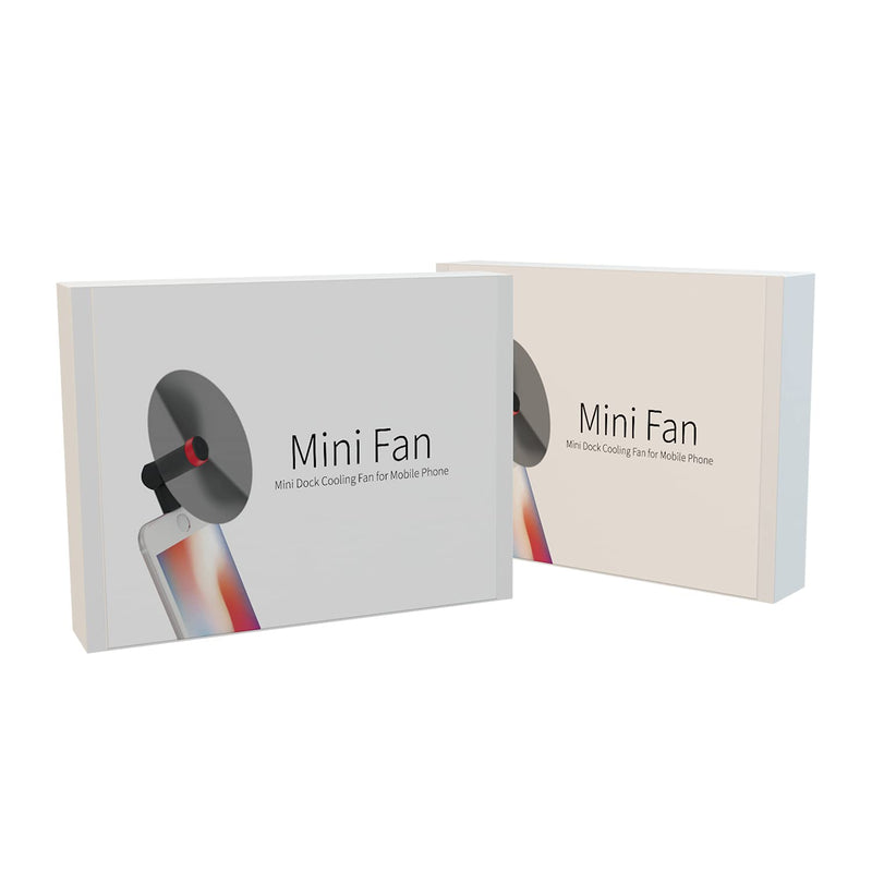 [Australia - AusPower] - Genuie Fan for iPhone(2 packs) , Mini Fan with 180 Rotating, Strong Wind, Lightweight Compatible for iPhone, iPad, iPod and Any Lighting Devices. Upgraded Version (Black and Rose Red) 