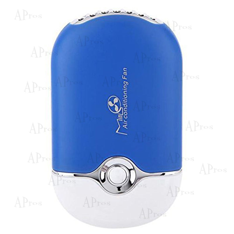 [Australia - AusPower] - APros USB Mini Portable Fans Rechargeable Air Conditioning Cooling Refrigeration Fan For Eyelash (Blue) Blue 