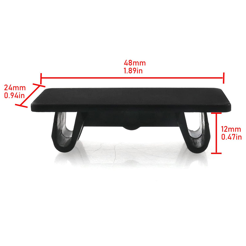 [Australia - AusPower] - ZZHXSM 4pcs Rocker Switch Panel 48x24x12mm Black ABS Rectangular Rocker Switch Blank Snap-in Hole Plug Cover Bracket Filler for Standard Rocker Switch Panel Hole 