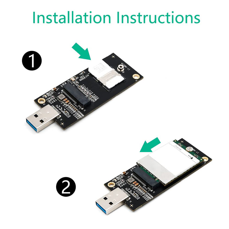 [Australia - AusPower] - USB to NGFF M.2 Key B Adapter Enclosure with Sim CardSlot for WWAN/LTE Module 