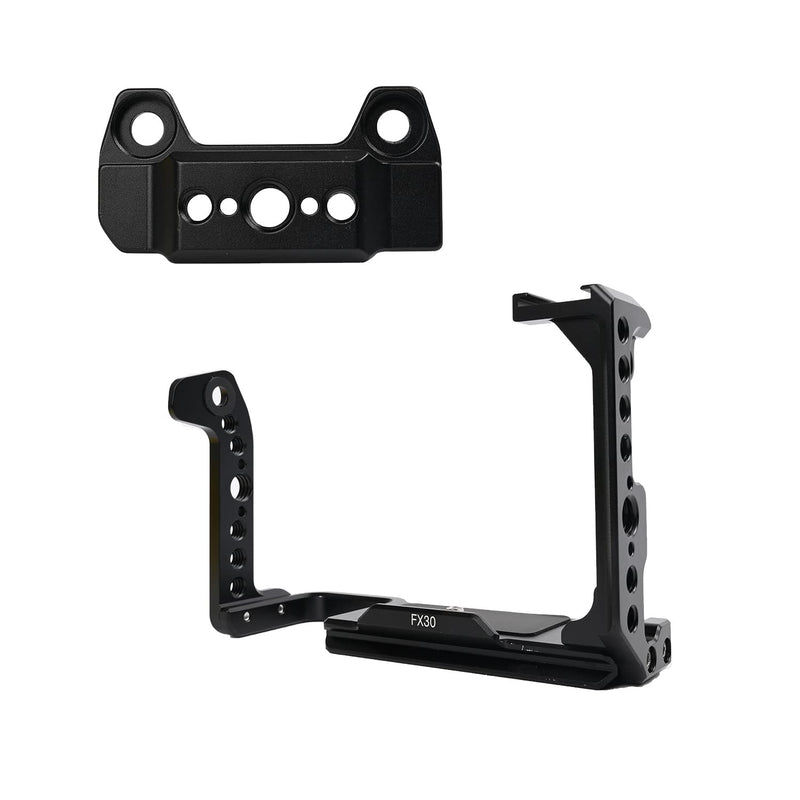 [Australia - AusPower] - FX30 FX3 Camera Cage, FX3 FX30 Cage with Cold Shoe Port for Sony FX3 FX30 Camera Case Camera Rig Cold Shoe 