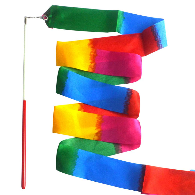 [Australia - AusPower] - BANBALLON 20 PCS 6. 6Ft Gymnastics Ribbon Multi-Colored Dance Ribbon Streamers for Kids Art Dance 