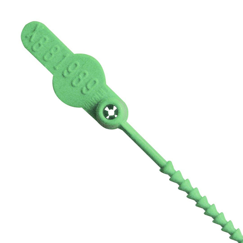 [Australia - AusPower] - ELCKETTE 1 Seals 065N14PPGR Adjustable Length All-Purpose Elckette Seals 5.5" with High-Relief Molded Numbers, in Polypropylene, Green Color, 5" Length,0.25" Thick (Pack of 250) 