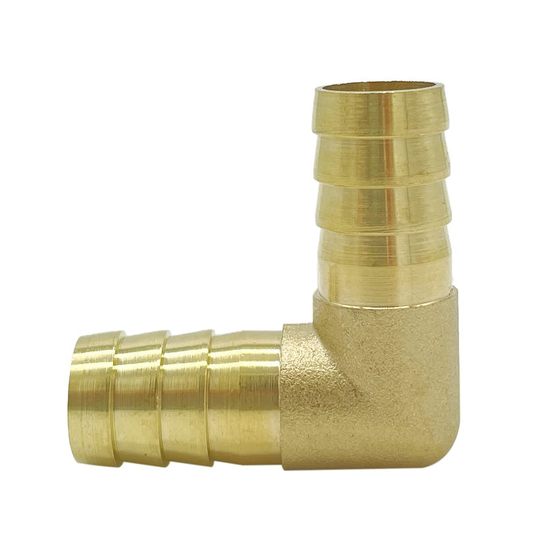 [Australia - AusPower] - Metaland Brass 5/8" Hose Barb Elbow 90 Degree L Right Angle Barbed Fitting Water Fuel Air (Pack of 2) 5/8"Barb x 5/8"Barb 