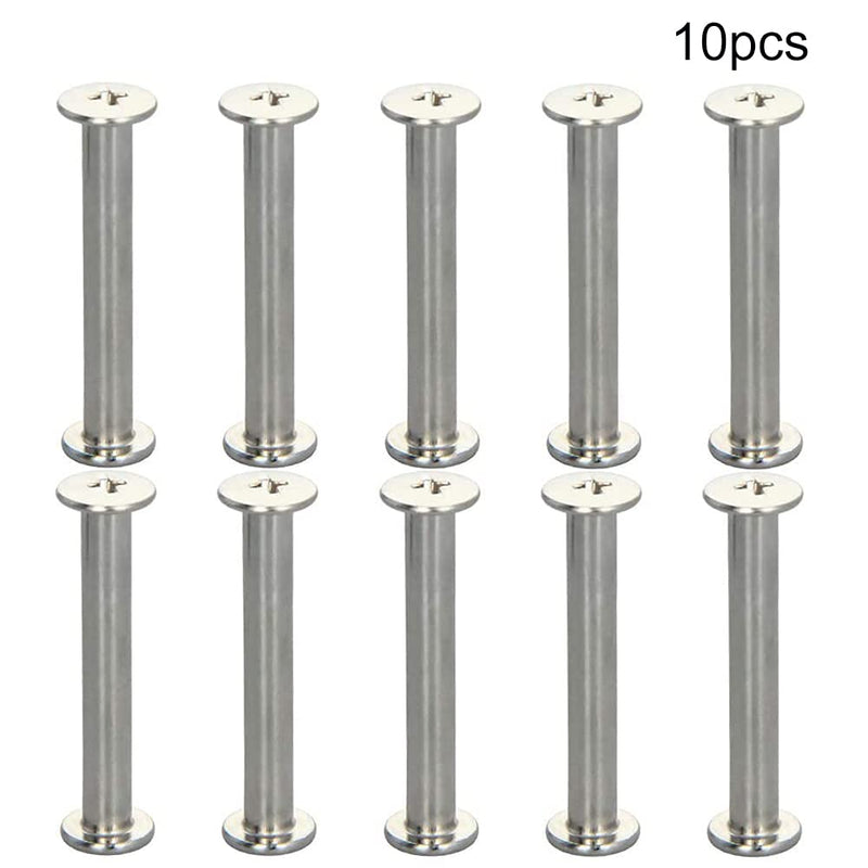 [Australia - AusPower] - Juvielich Screw Post Fit for 3/16"(5mm) Hole Dia,10Set Female M4x35mm Binding Screw Post for Scrapbook Photo Albums Binding 