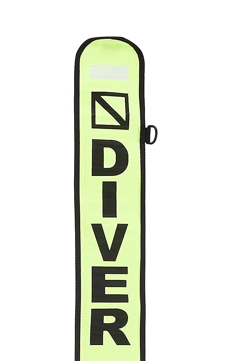 [Australia - AusPower] - Scuba Choice Scuba Diving 4' Neon Yellow Surface Marker Signal Tube with Plastic Clip 