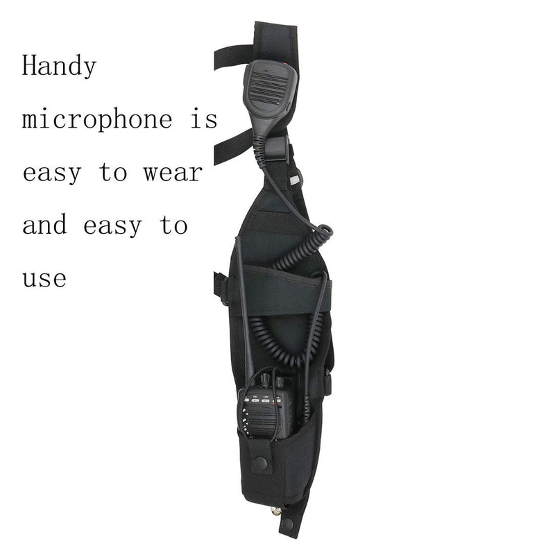 [Australia - AusPower] - GoodQbuy Universal Double Radio Shoulder Harness Chest Rig Bag Pocket Pack Holster Vest for Two Way Radio Rescue Essentials(Vest Harness) 