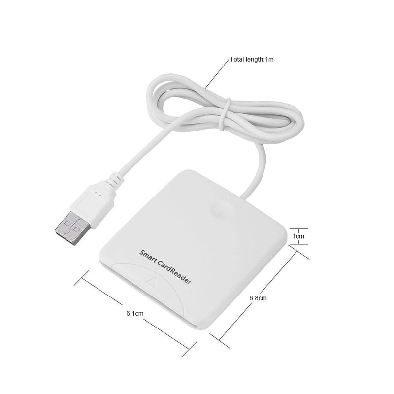 [Australia - AusPower] - USB Smart Chip Reader,Portable USB Credit Card Reader,Full Speed Smart IC Mobile Bank Credit Card Readers for Supports Windows 98/me/2000/xp/vista/Win7(32bit&64bit), Mac OS X, Linux or Above System 