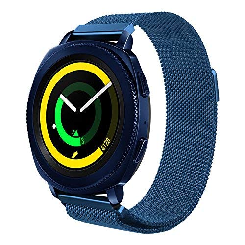 [Australia - AusPower] - Maxjoy Sport Band Compatible with Galaxy Gear S2/42mm Watch Bands, 20mm Adjustable Premium Stainless Steel Metal Strap with Strong Magnet Replacement for Gear Sport/Gear S2 Classic Smart Watch 