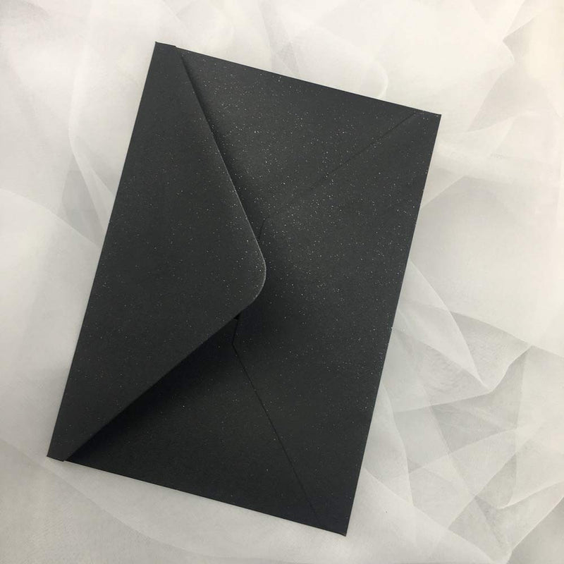 [Australia - AusPower] - 25 PCS Pearl Black A7 Envelopes,5.35 x 7.7 inches, Perfect for 5x7 Weddings Invitation Cards,Birthday Greeting RSVP Invite 