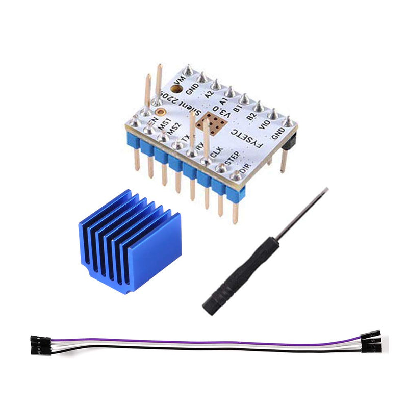 [Australia - AusPower] - Aitrip 5pcs TMC2209 V3.0 Stepper Motor Driver for 3D Printer SKR V1.3 SKR with heatsink 256 Microsteps Current 2.8A Peak for Reprap Ramps1.4 MKS Gen Mainboard Parts (5pcs) 