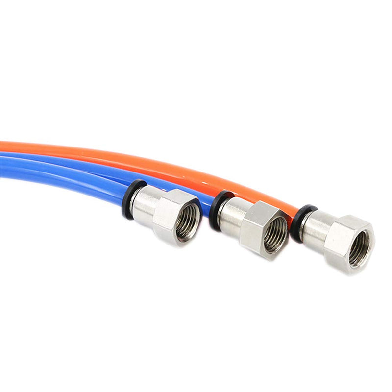 [Australia - AusPower] - 10 Pack Pneumatic Female Straight 1/4 Inch Tube OD x 1/4 Inch NPT Thread Push to Connect Air Fittings Ptc Air Connector Air Line Fittings Quick Connect Fitting 