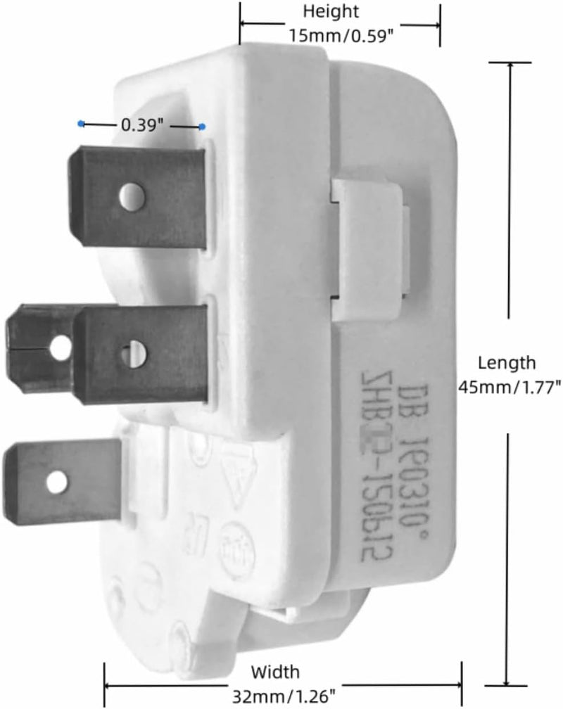 [Australia - AusPower] - 4Pin Refrigerator Over Load Protector Compressor PTC Starter Relay For Replace ZHB88-125P4.7 ZHB60-120P4.7 ZHB60-120P15 ZHB69-120P15 ZHB35-120P15 