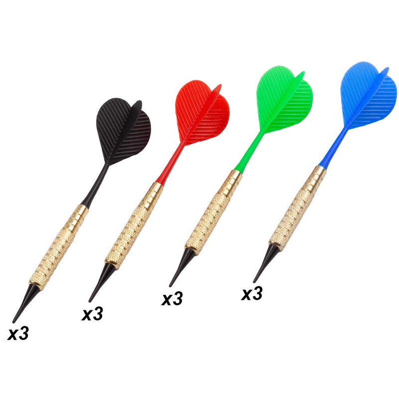[Australia - AusPower] - GSE Games & Sports Expert 12 Pack Soft Tip Darts for Electronic Dart Board. Plus 60 Free Dart Tips 