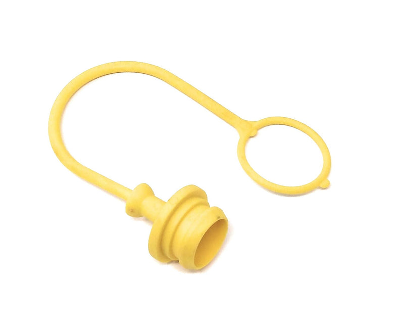 [Australia - AusPower] - Grunge Armor | 2 Dust Caps + 2 Plugs | Fits ISO B Male + Female Hydraulic Quick connectors, ISO 7241 B 3/4". Yellow Molded Cap with Tether (Fits couplers on 3/4" Hoses, Yellow) Cap/Plug Ø1.29" (ISO-B 3/4 [-12] Size) 