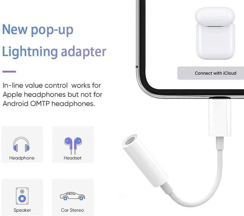 [Australia - AusPower] - [Apple MFi Certified] 3 Pack for iPhone Headphones Adapter to 3.5mm Dongle Jack Adapter Aux Cable Converter Accessories Compatible with iPhone 13 12 11 11 Pro XR XS X 8 7 iPad iPod Support All iOS 