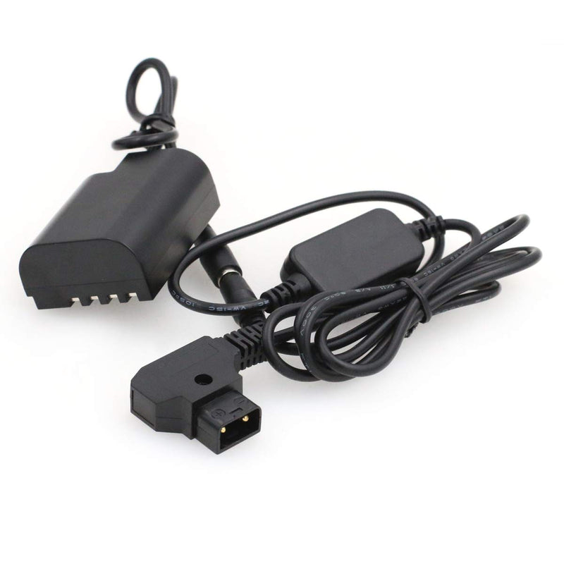 [Australia - AusPower] - SZRMCC D-tap 2 Pin to DMW-BLF19 Dummy Battery DMW-DCC12 DC Coupler for Panasonic DMC GH5 GH4 GH3 Camera (Straight Cable) Straight Cable 