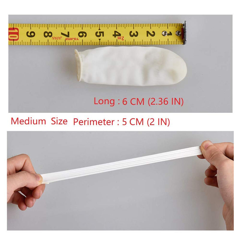 [Australia - AusPower] - ANSLYQA Finger Cots Latex (Medium,1200 Pcs) Disposable Finger Covers Anti Static Rubber Fingertips Protective for Electronic Repair,Crafting Industrial Apply Medium (1200 Count) 